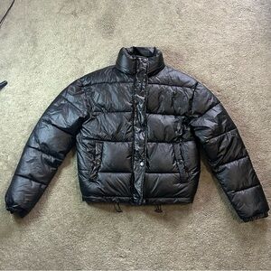 Celsius Premium Black Puffer Jacket Coat full zip adult size small